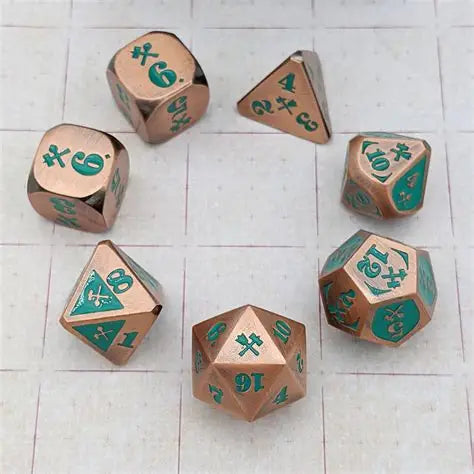 Bludgeoning Damage - Metal, Copper/Teal (7)