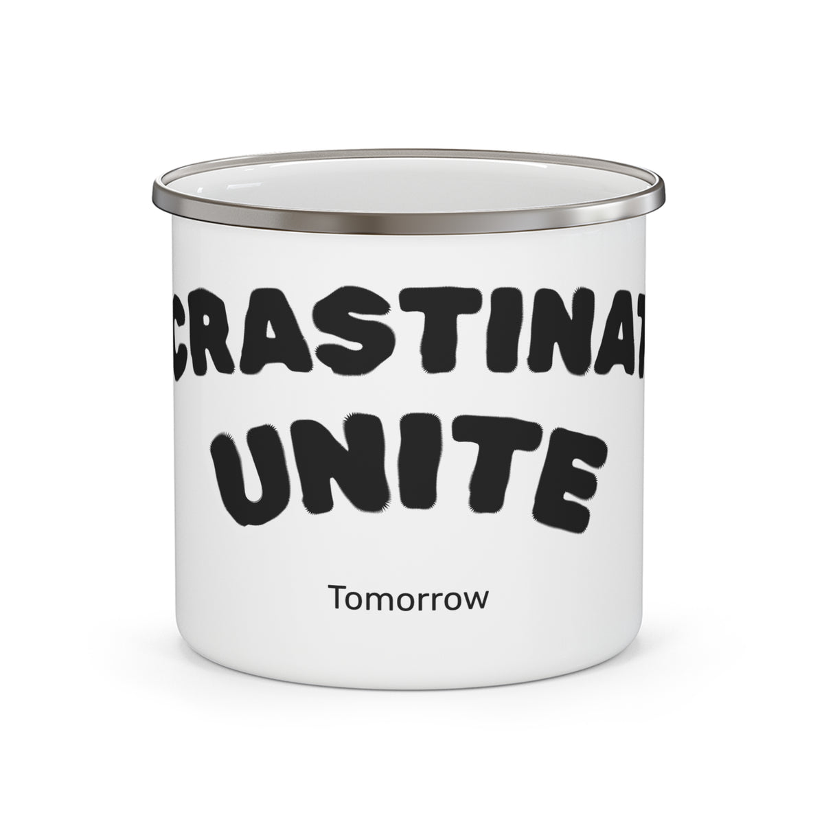 Procrastinators Unite Enamel Camping Mug