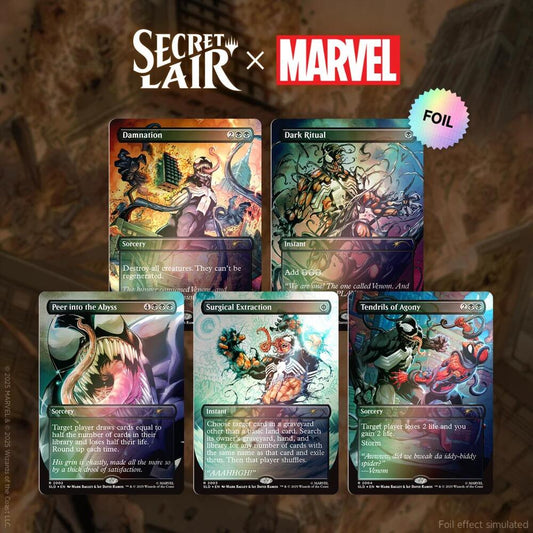 Secret Lair Drop: Secret Lair x Marvel's Spider-Man: Venom Unleashed (Colors) - Rainbow Foil Edition - Secret Lair Drop Series (SLD)