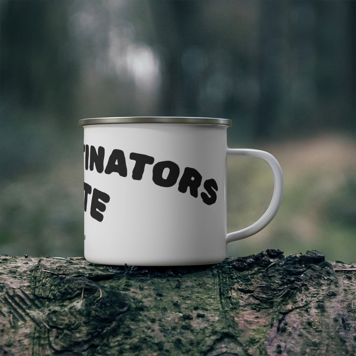 Procrastinators Unite Enamel Camping Mug