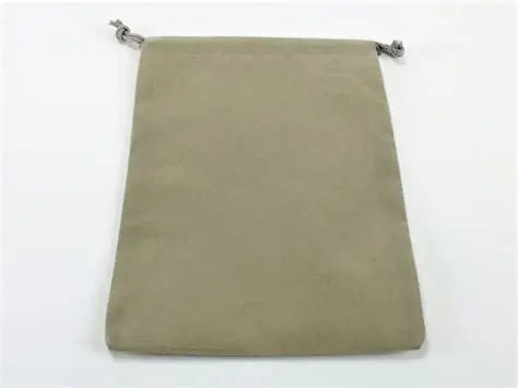 Grey Velour Dice Pouch- small