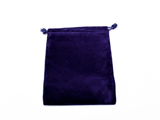Blue Velour Dice Pouch- small
