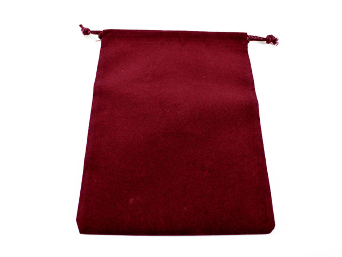Burgundy Velour Dice Pouch- Large
