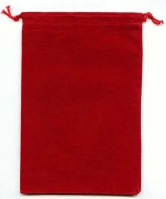 Red Velour Dice Pouch- small